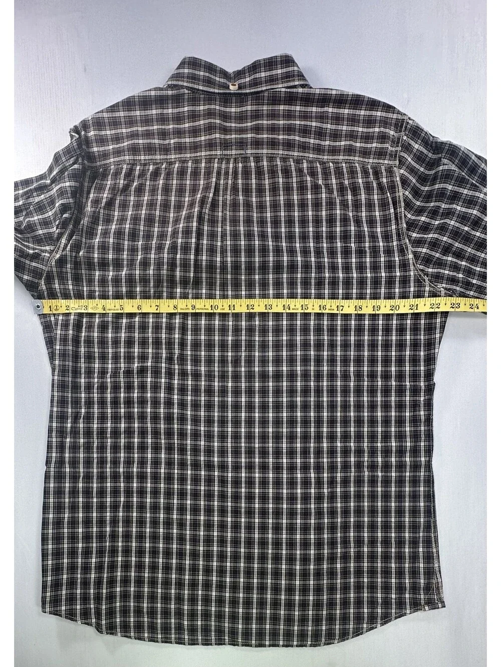Banana Republic Vintage Check Pocket Button Up Brown Mens L